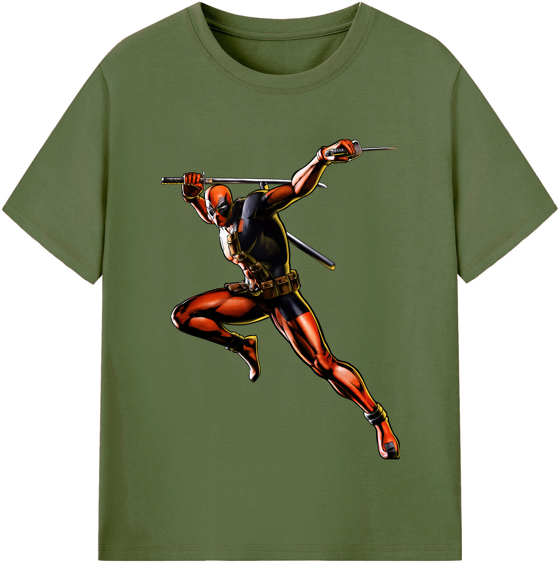 （画像用） Deadpool デッドプール 綿100％半袖Tシャツ（フロントプリント）